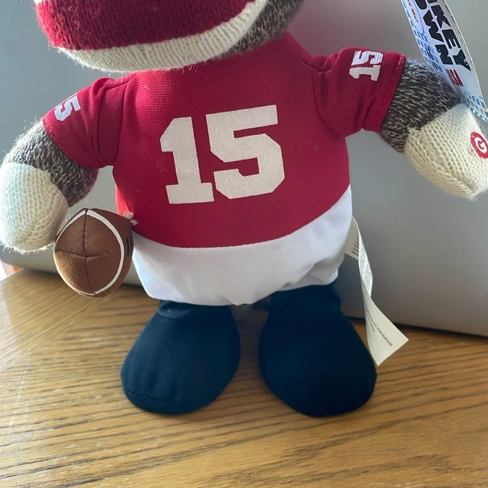 Gemmy Sock Monkey Football Fan Animated (See Video) - Picture 4 of 6